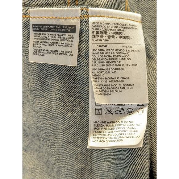 Levis Mens NFL Green Bay Packers Navy Blue Denim Jean Trucker Jacket 3XL NWT NOS - Picture 12 of 15